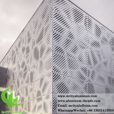 China Metal Cladding Perforated Sheet Aluminium Facade Ceiling Wall Cladding Decoration supplier