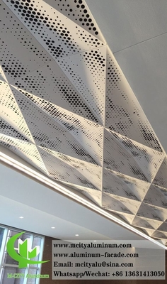 China Perforated Metal Ceiling Aluminum Panel Decoration With LED Lighting supplier