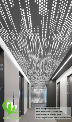 China Perforated Metal  Panel Aluminum Ceiling Decoration With LED Lighting supplier