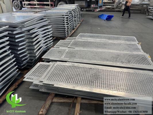 China Aluminum Perforated Facade with Low Maintenance, Powder Coating PVDF and High Fire Rating supplier