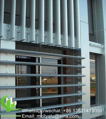 China Vertical louver Architectural Aerofoil profile aluminum louver with oval shape for facade curtain wall supplier