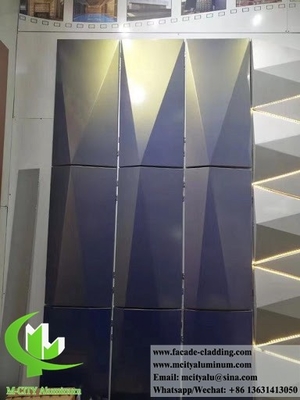 China 3D shape aluminum facades metal screen aluminum wall cladding powder coated supplier